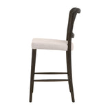 Cela Counter Stool in Bisque, Matte Brown Oak, Matte Brown Cane - 6661CS.BISQ/MBO