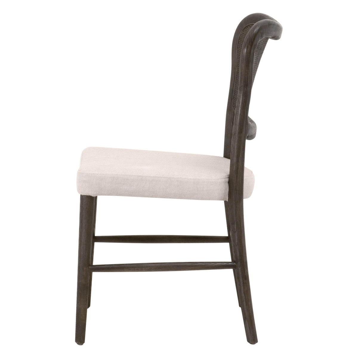 Cela Dining Chair in Bisque, Matte Brown Oak, Matte Brown Cane, Set of 2 - 6661.BISQ/MBO