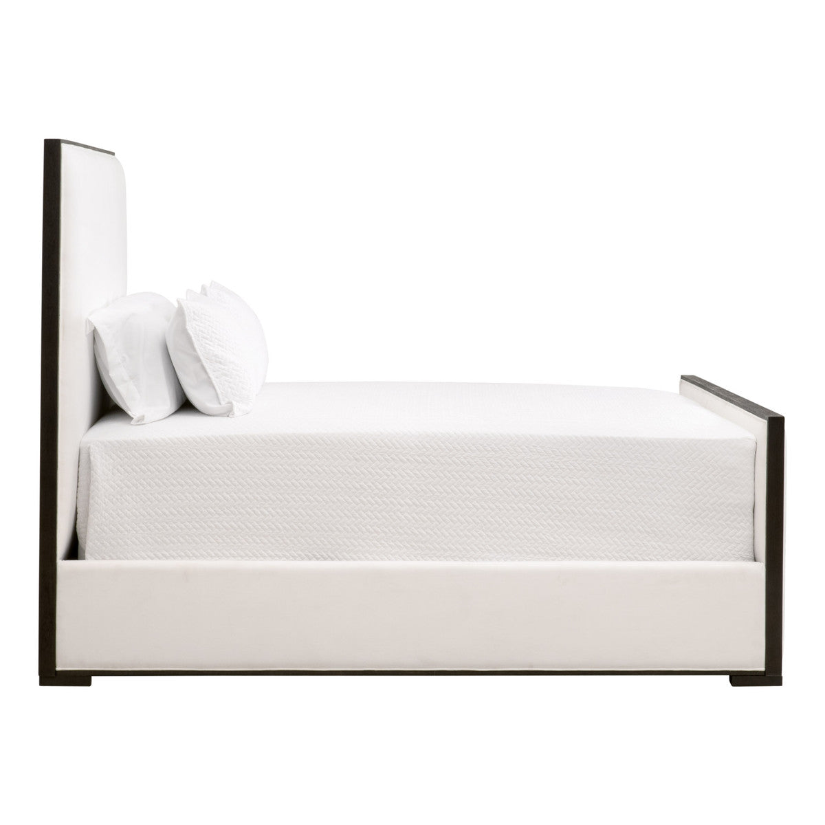 Tailor Standard King Bed in Livesmart Peyton-Pearl, Matte Brown Oak - 7131-3.LPPRL/MBO