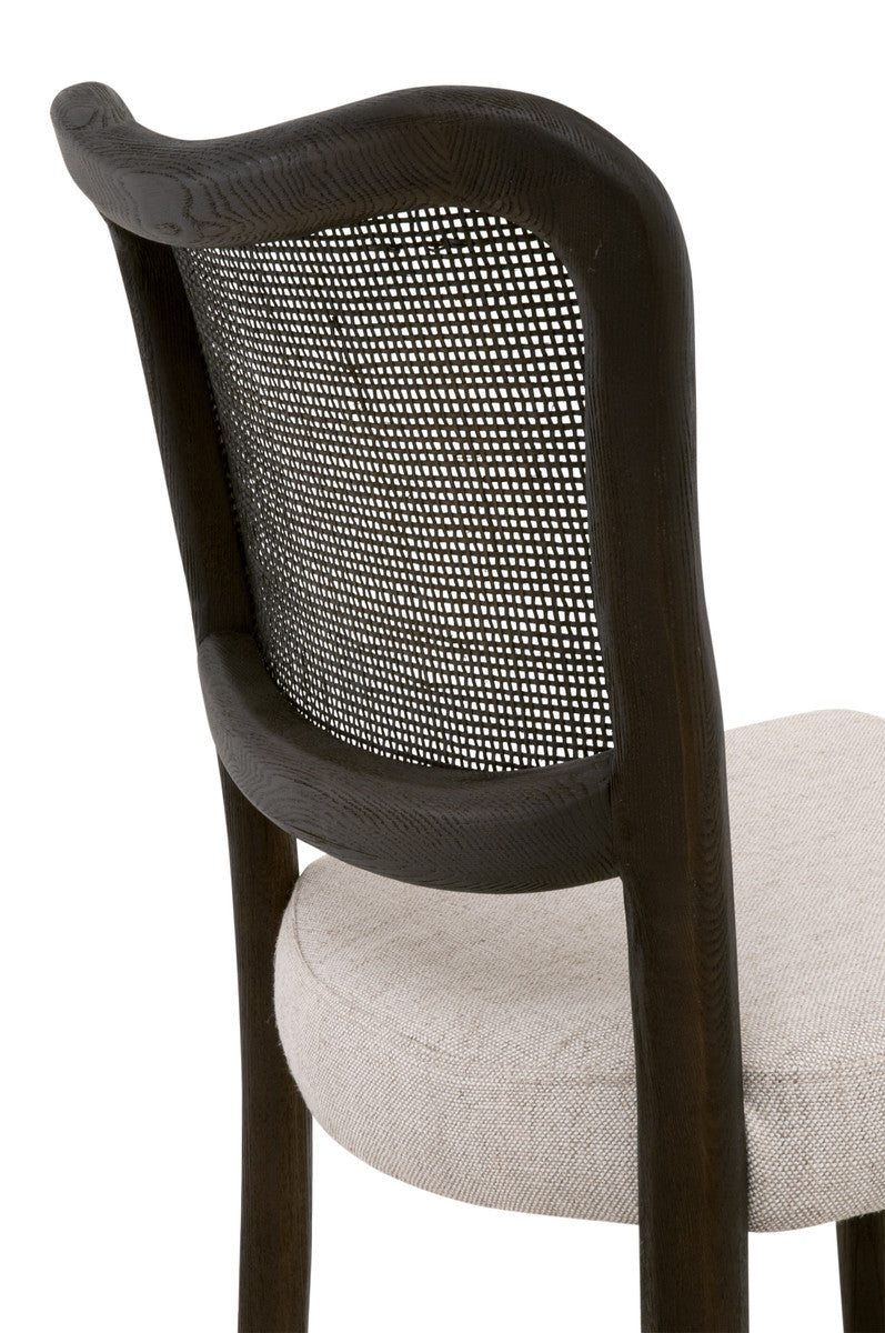 Cela Counter Stool in Bisque, Matte Brown Oak, Matte Brown Cane - 6661CS.BISQ/MBO