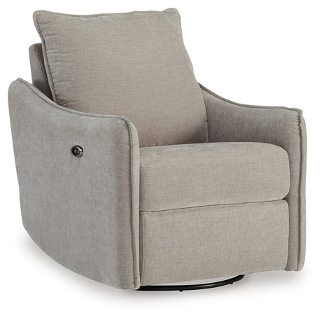 McBurg Taupe Swivel Power Recliner - 4480228