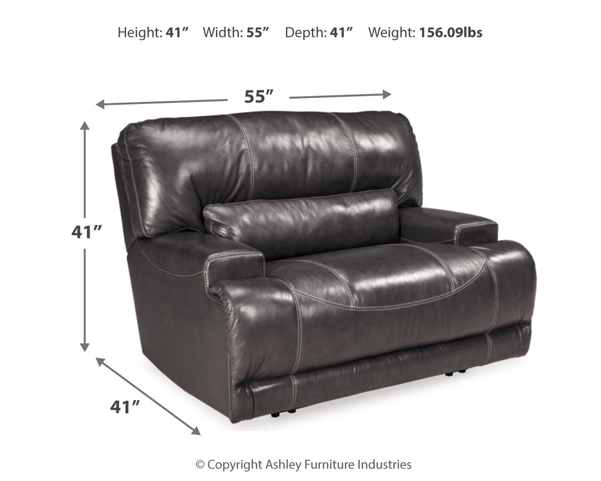 McCaskill Sofa, Loveseat and Recliner in Gray - PKG016179