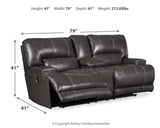 McCaskill Sofa, Loveseat and Recliner in Gray - PKG016181