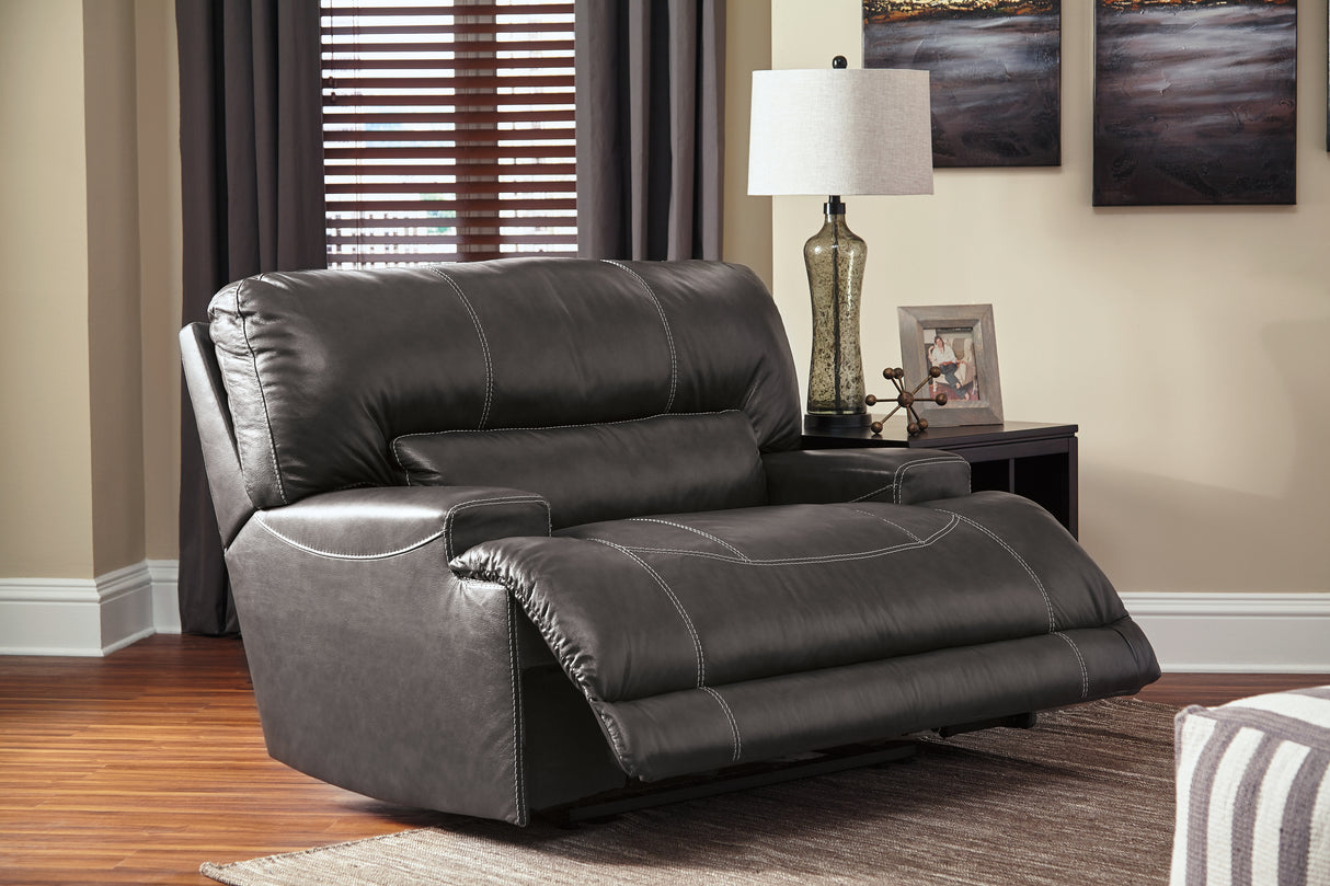 McCaskill Sofa, Loveseat and Recliner in Gray - PKG016181