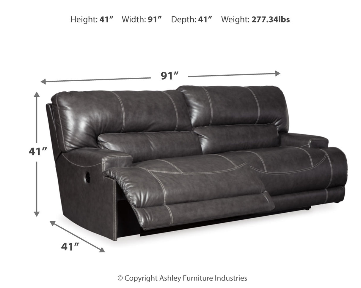 McCaskill Sofa, Loveseat and Recliner in Gray - PKG016181