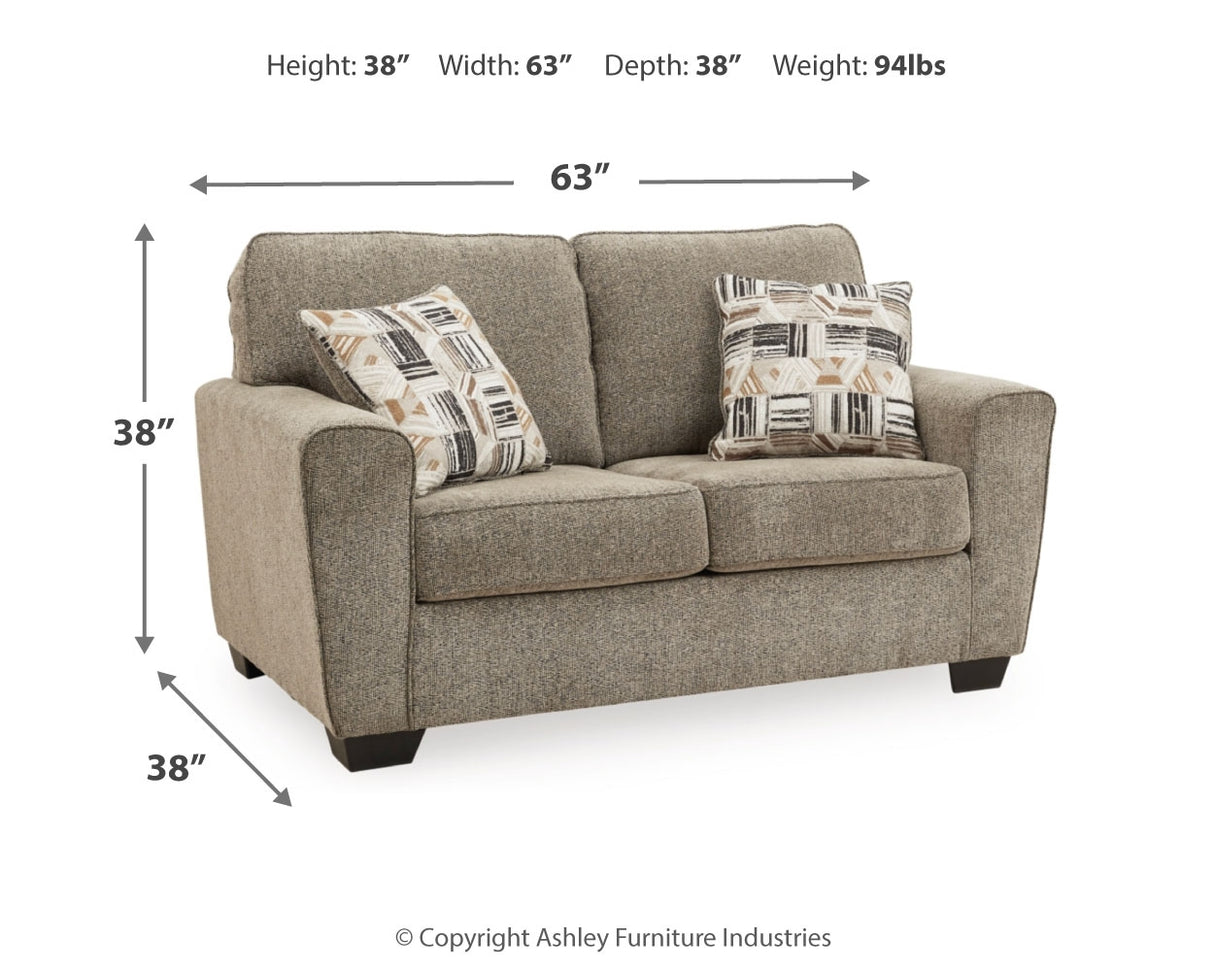 McCluer Sofa, Loveseat and Chair in Mocha - PKG011024