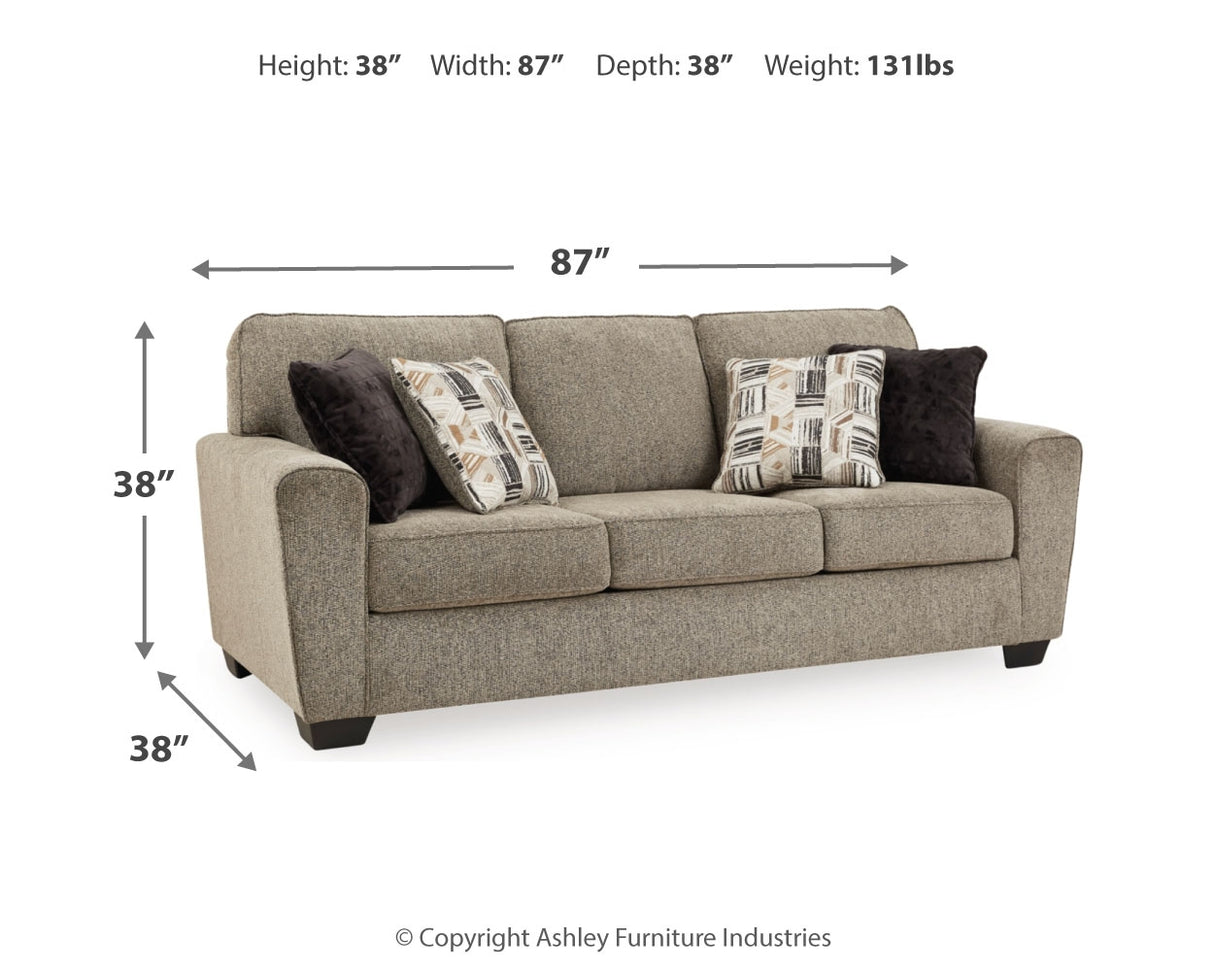 McCluer Sofa, Loveseat and Chair in Mocha - PKG011024