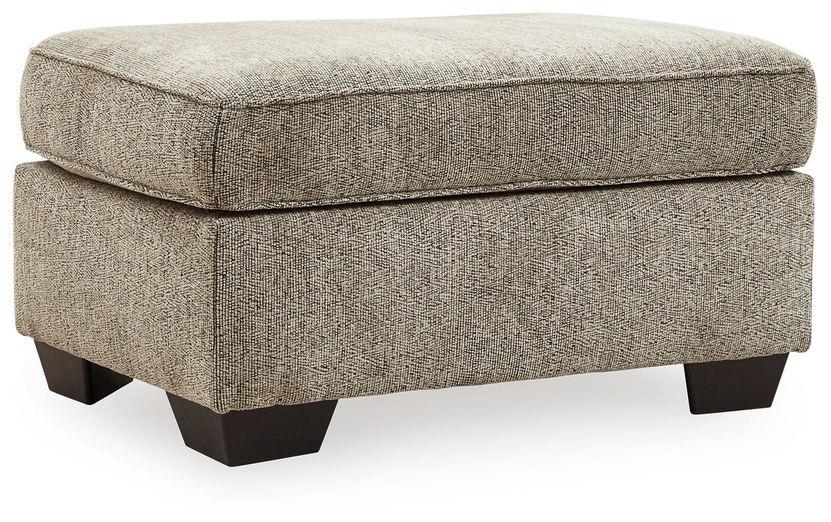 McCluer Sofa, Loveseat, Chair and Ottoman in Mocha - PKG011025