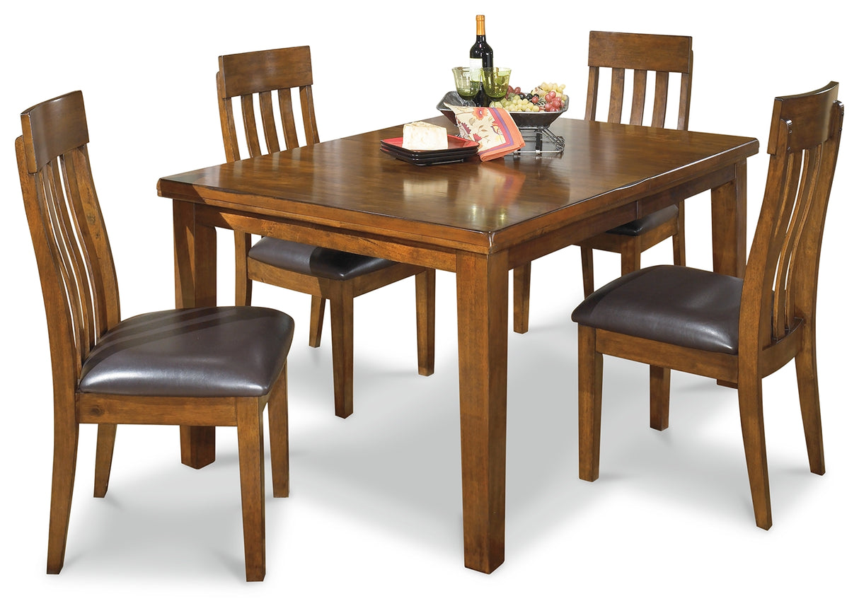 Medium Brown Ralene Dining Table and 4 Chairs - PKG000154