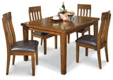 Medium Brown Ralene Dining Table and 4 Chairs - PKG000154