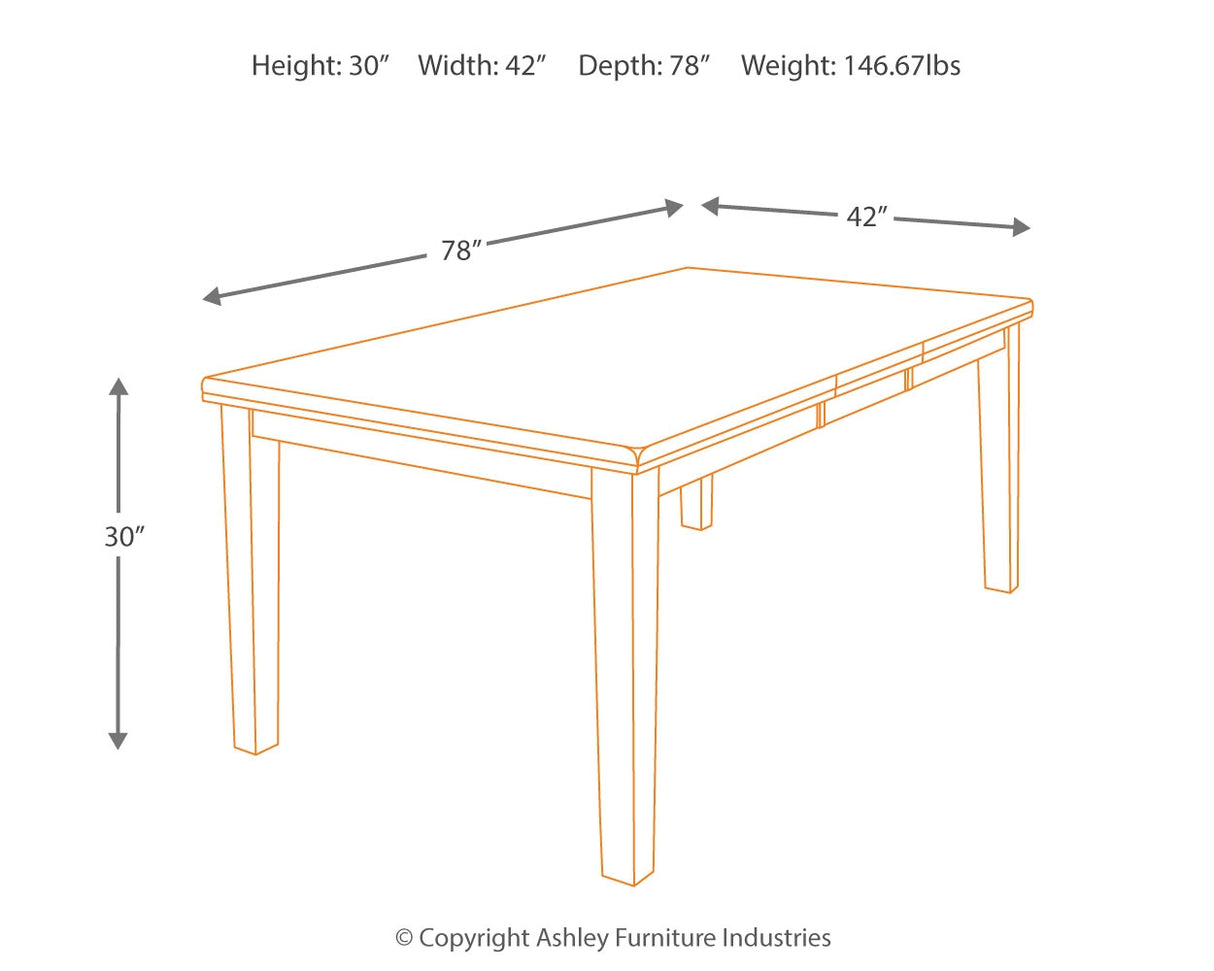 Medium Brown Ralene Dining Table and 6 Chairs - PKG002060