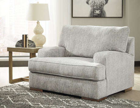 Mercado Sofa, Loveseat, Chair and Ottoman in Pewter - PKG007348