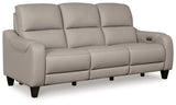 Mercomatic Gray Power Reclining Sofa - U7531215 - Luna Furniture