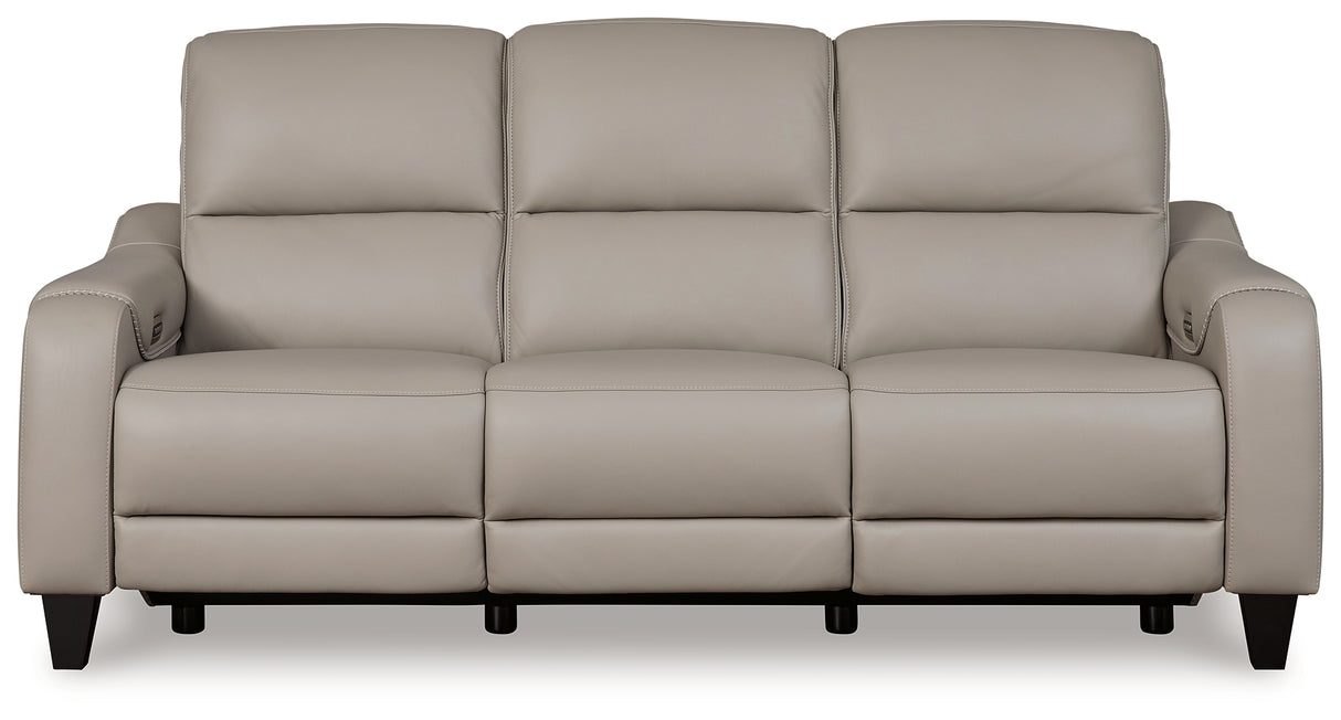 Mercomatic Gray Power Reclining Sofa - U7531215 - Luna Furniture