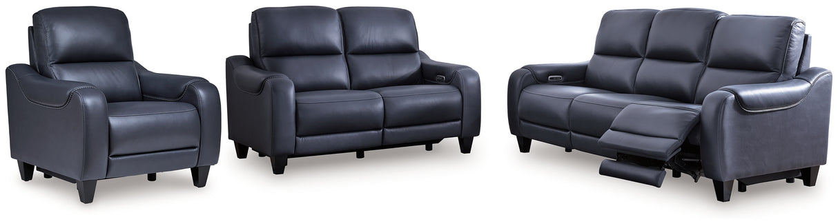 Mercomatic Sofa, Loveseat and Recliner in Ocean - PKG018557