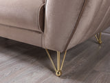 Merida Coffee Velvet Sofa & Loveseat - MERIDACOFFEE-SL