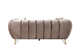 Merida Coffee Velvet Sofa & Loveseat - MERIDACOFFEE-SL