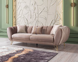 Merida Coffee Velvet Sofa & Loveseat - MERIDACOFFEE-SL