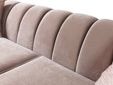 Merida Coffee Velvet Sofa & Loveseat - MERIDACOFFEE-SL