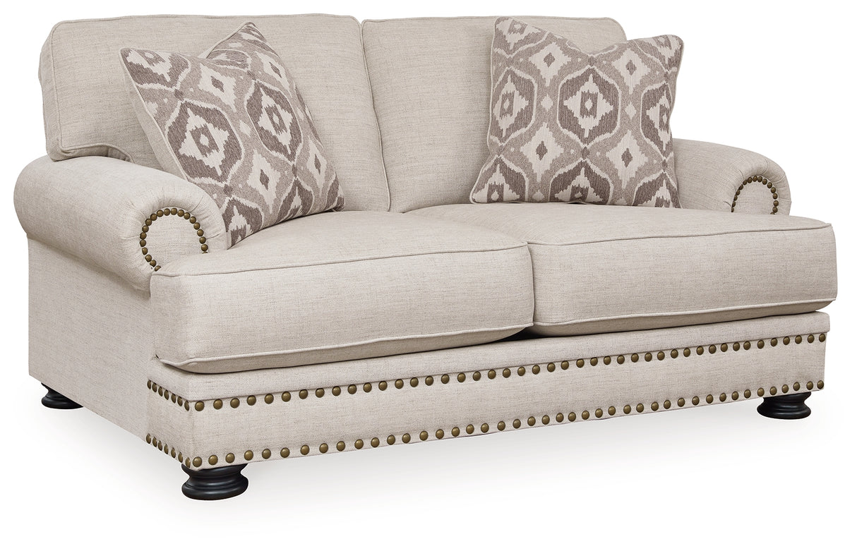 Merrimore Sofa, Loveseat, Chair and Ottoman in Linen from Ashley - Luna Furniture