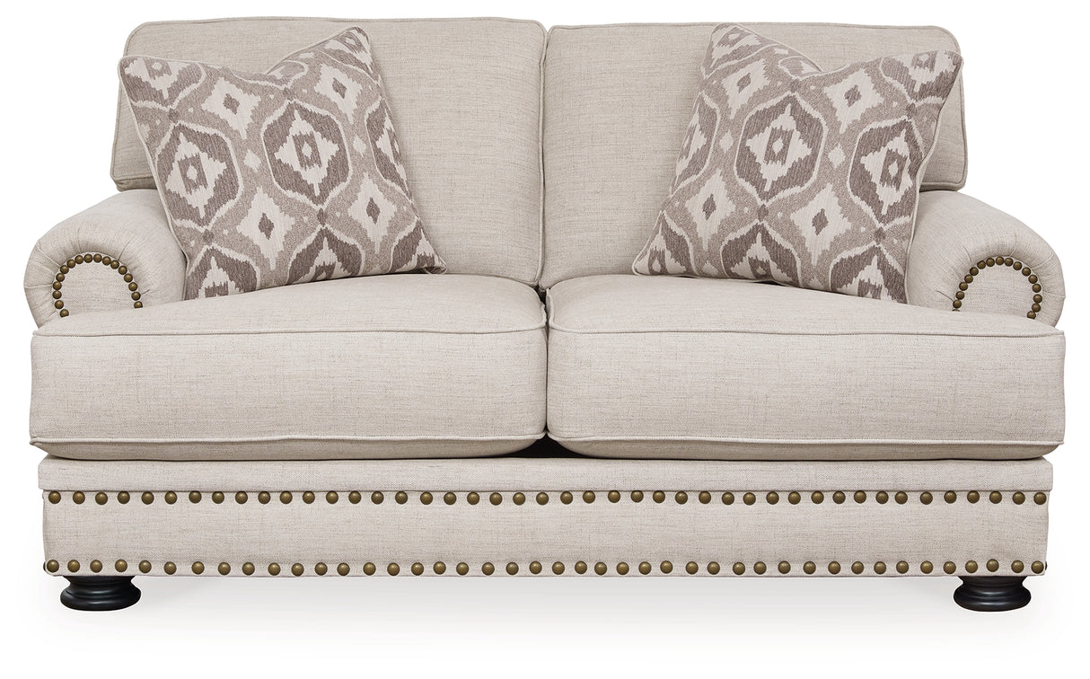 Merrimore Sofa, Loveseat, Chair and Ottoman in Linen from Ashley - Luna Furniture