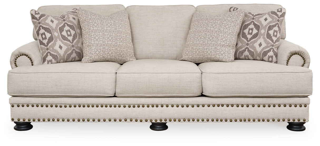 Merrimore Sofa, Loveseat, Chair and Ottoman in Linen from Ashley - Luna Furniture