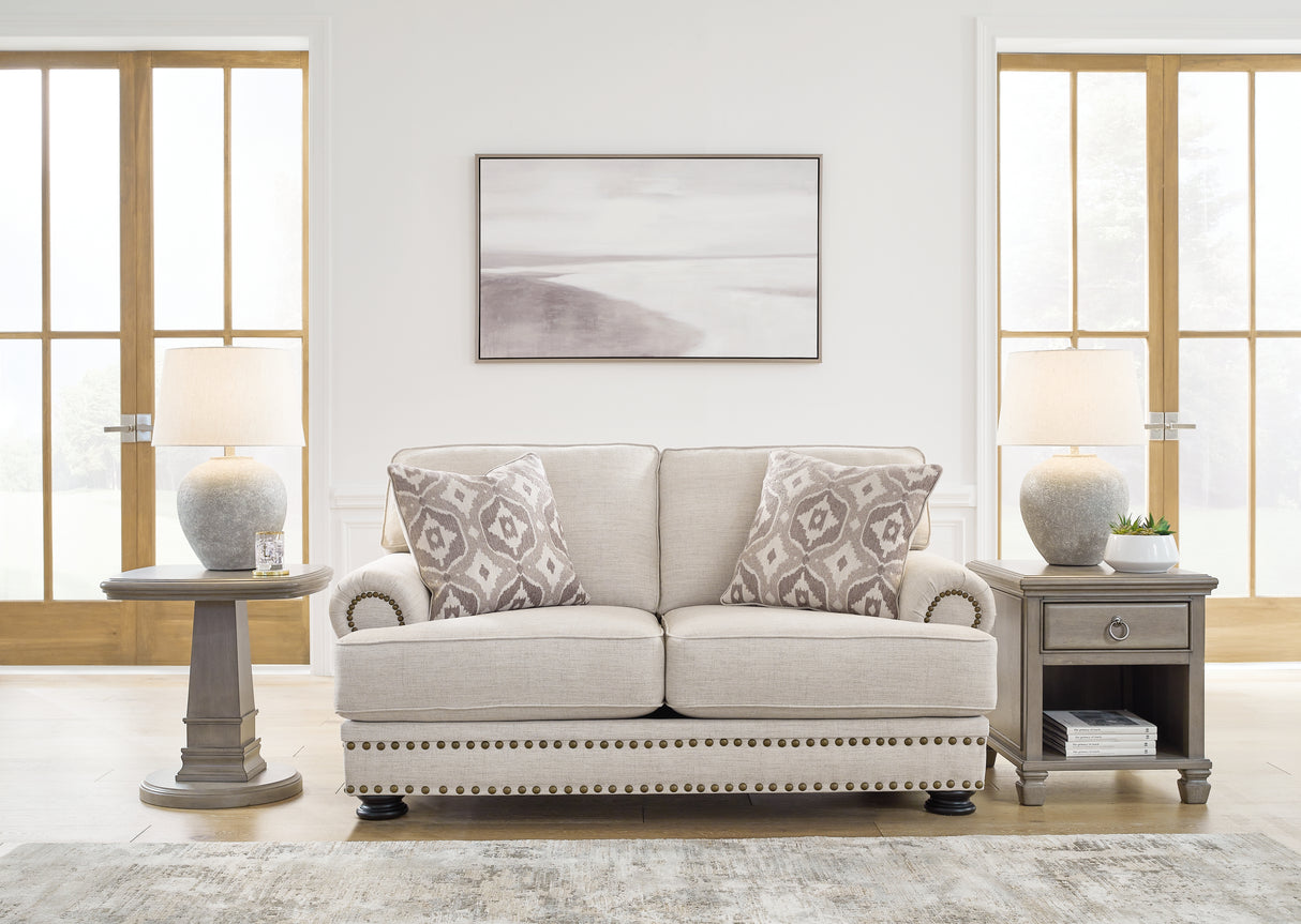 Merrimore Sofa, Loveseat, Chair and Ottoman in Linen from Ashley - Luna Furniture