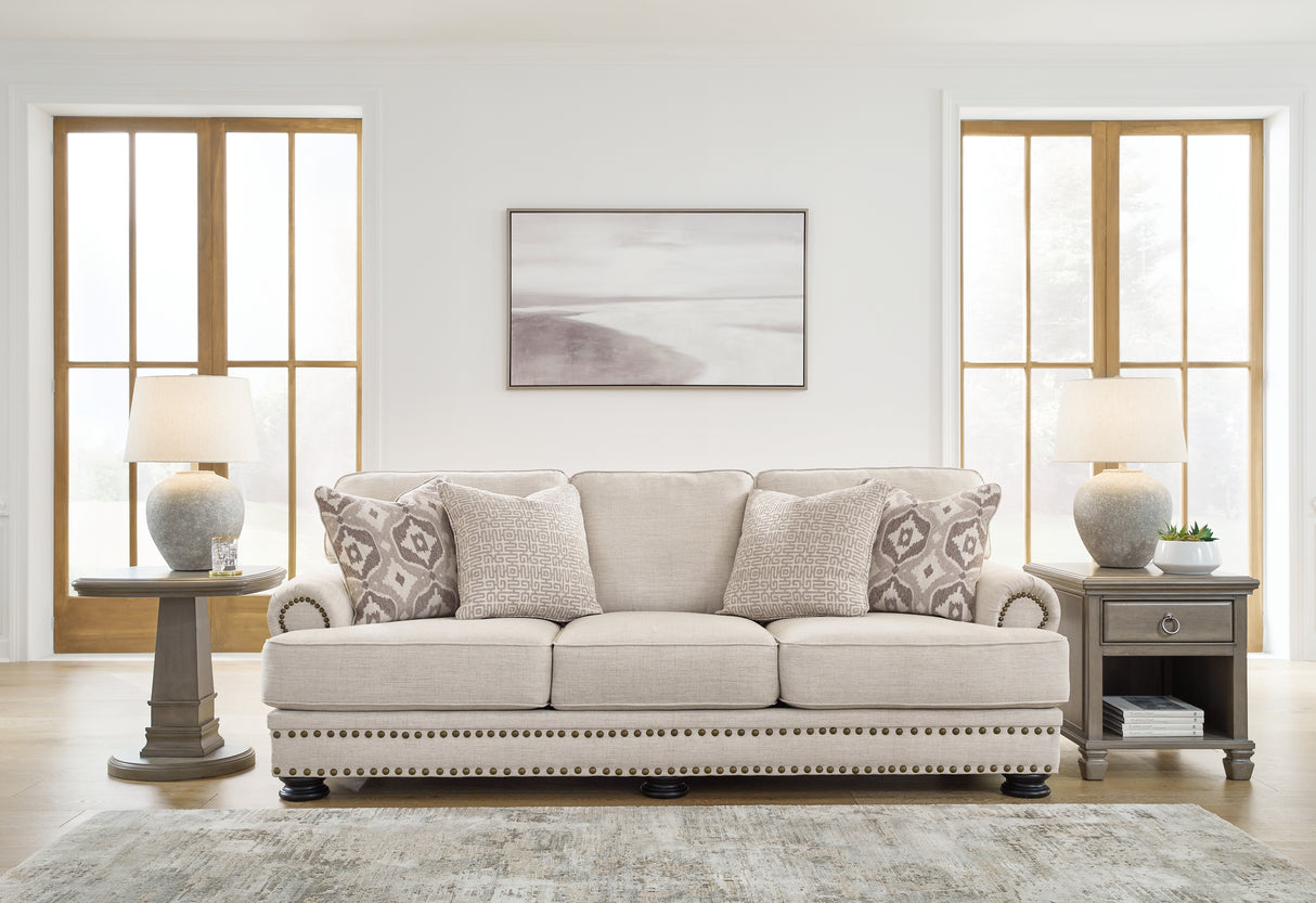 Merrimore Sofa, Loveseat, Chair and Ottoman in Linen from Ashley - Luna Furniture