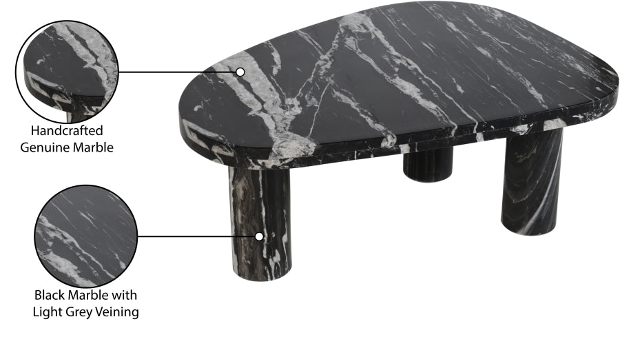 Messina Coffee Table in Black from Meridian - Luna Furniture