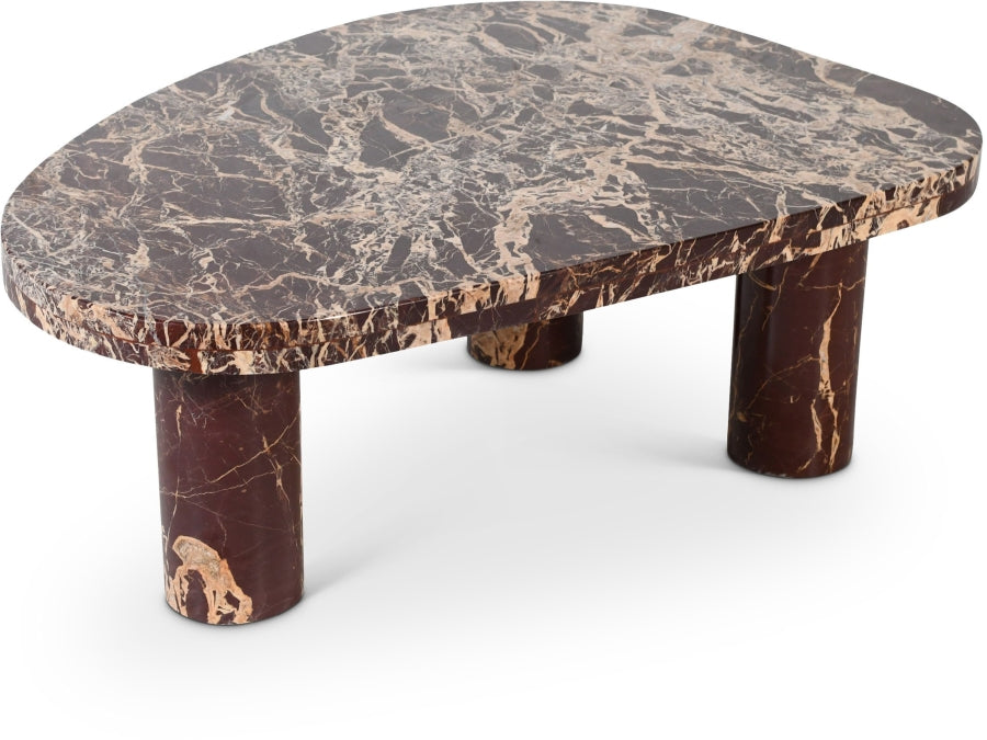 Messina Coffee Table in Burgundy from Meridian - Luna Furniture