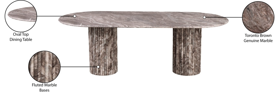 Messina Dining Table in Brown from Meridian - Luna Furniture