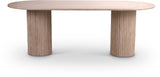 Messina Dining Table in Travertine from Meridian - Luna Furniture