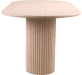 Messina Dining Table in Travertine from Meridian - Luna Furniture