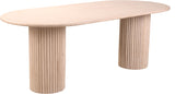 Messina Dining Table in Travertine from Meridian - Luna Furniture