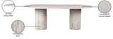 Messina Dining Table in White from Meridian - Luna Furniture