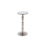 Metal, 10"dx21"h Side Table W/ Mirror Top, Silver from Sagebrook Home - Luna Furniture