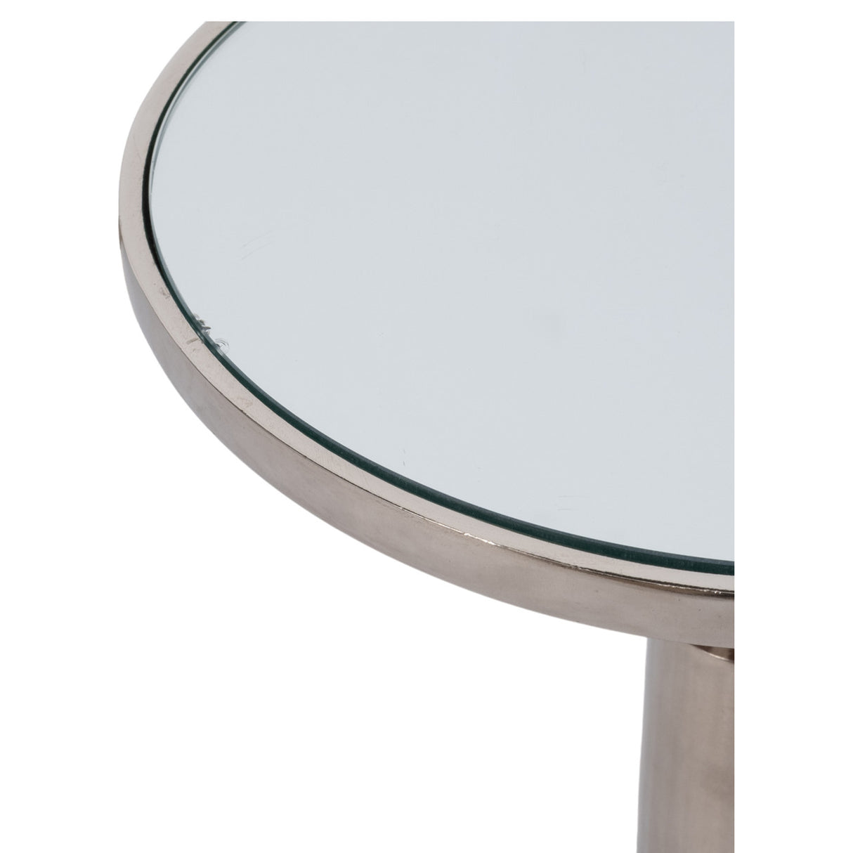 Metal, 10"dx21"h Side Table W/ Mirror Top, Silver from Sagebrook Home - Luna Furniture