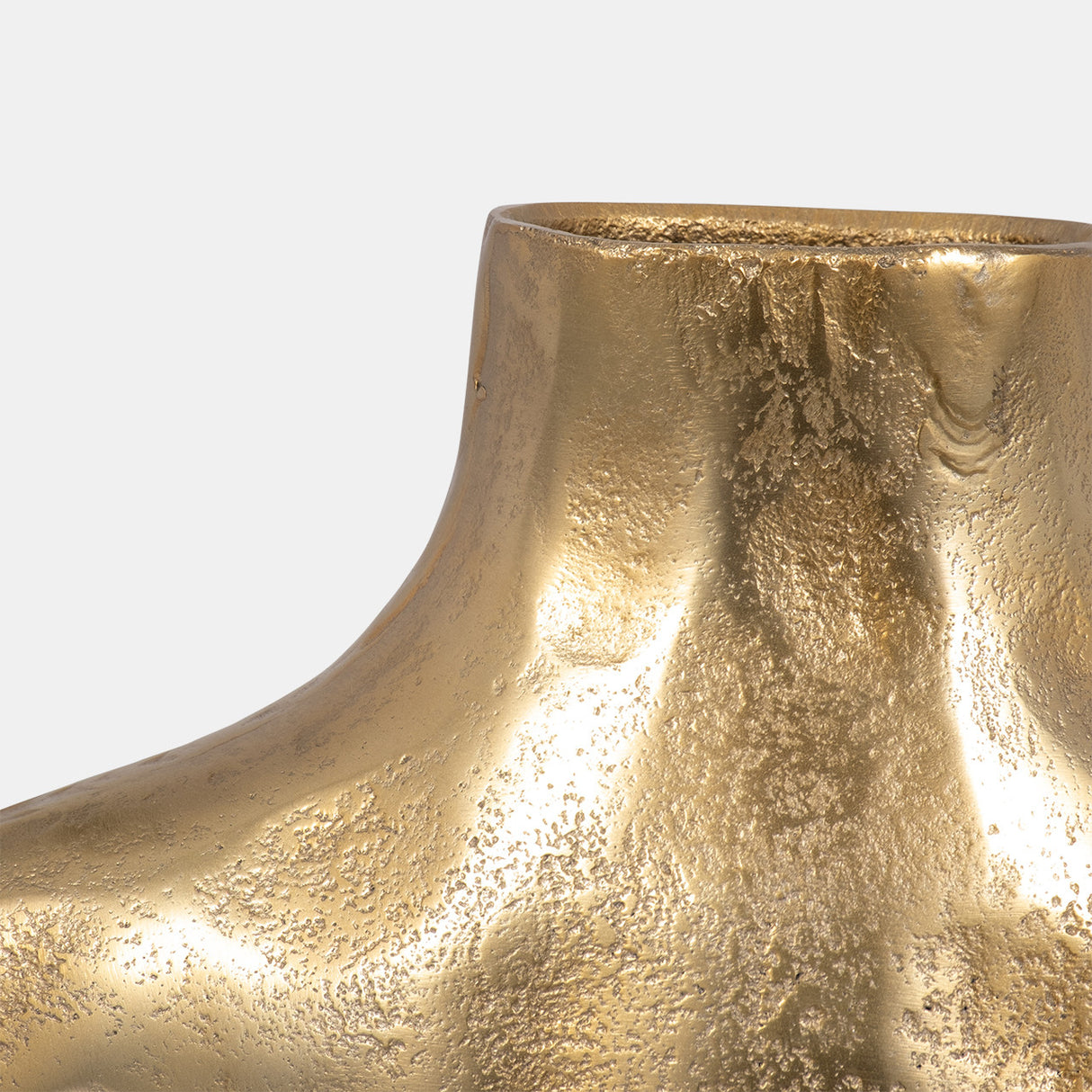 Metal, 11" Hammerd Cut-out Vase, Gold from Sagebrook Home - Luna Furniture