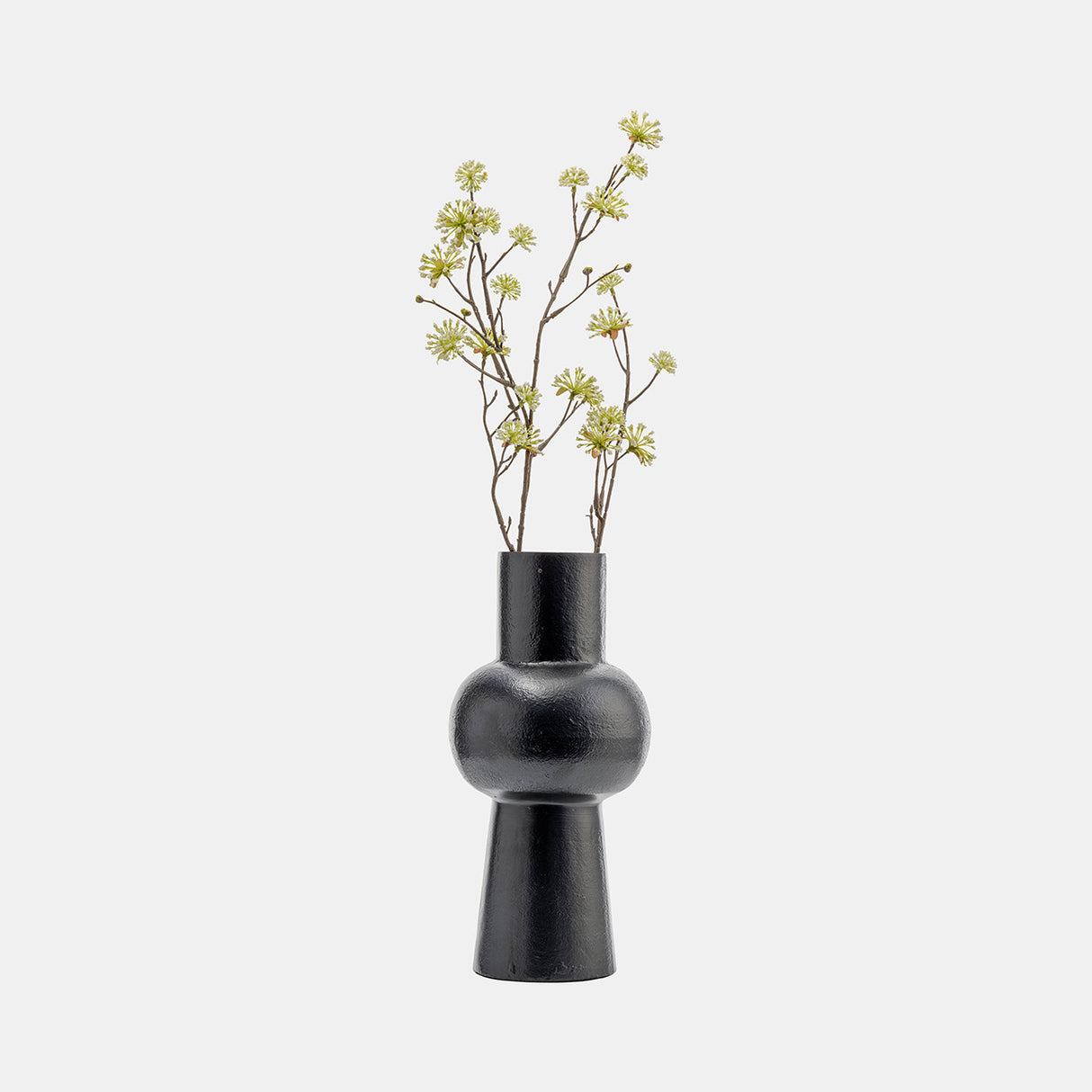 Metal,12"h, Mid Ellipsoid Vase,black from Sagebrook Home - Luna Furniture