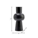 Metal,12"h, Mid Ellipsoid Vase,black from Sagebrook Home - Luna Furniture