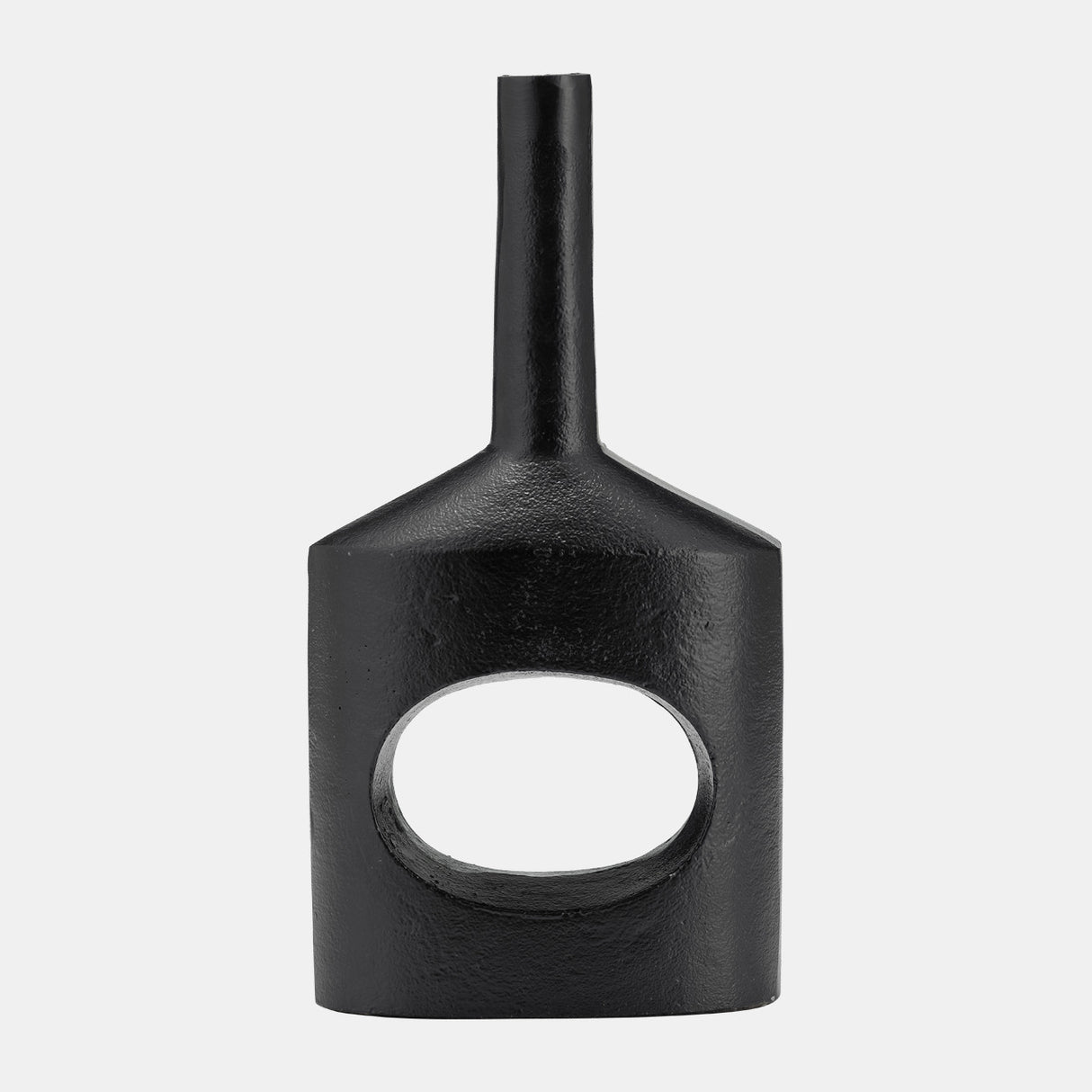 Metal,12"h, Small Modern Open Cut Out Vase,black from Sagebrook Home - Luna Furniture