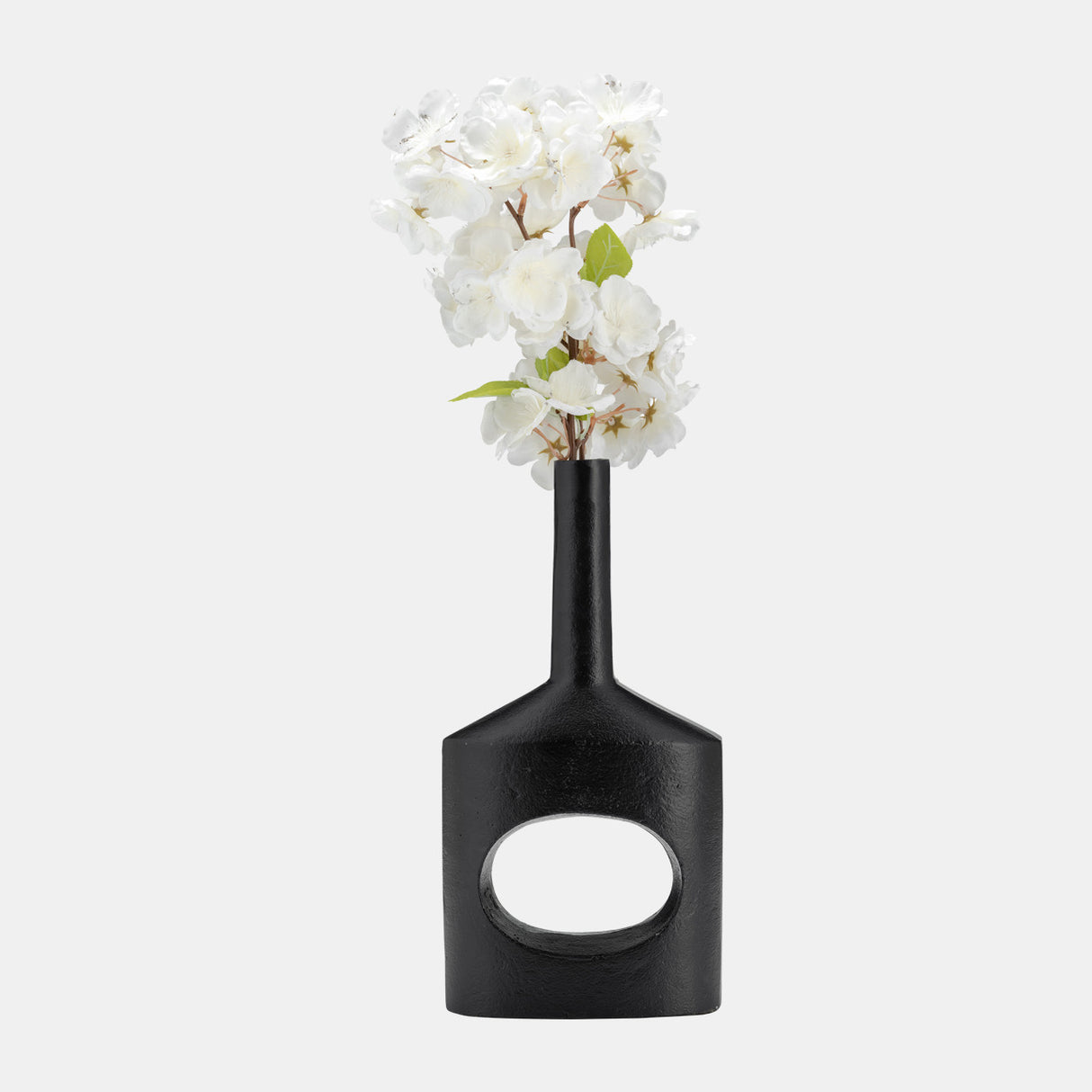 Metal,12"h, Small Modern Open Cut Out Vase,black from Sagebrook Home - Luna Furniture