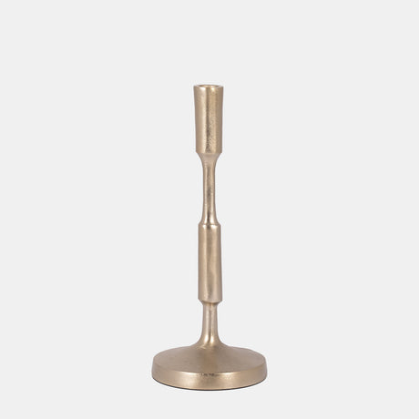 Metal, 12"h Taper Candle Holder, Champagne - 16976-06