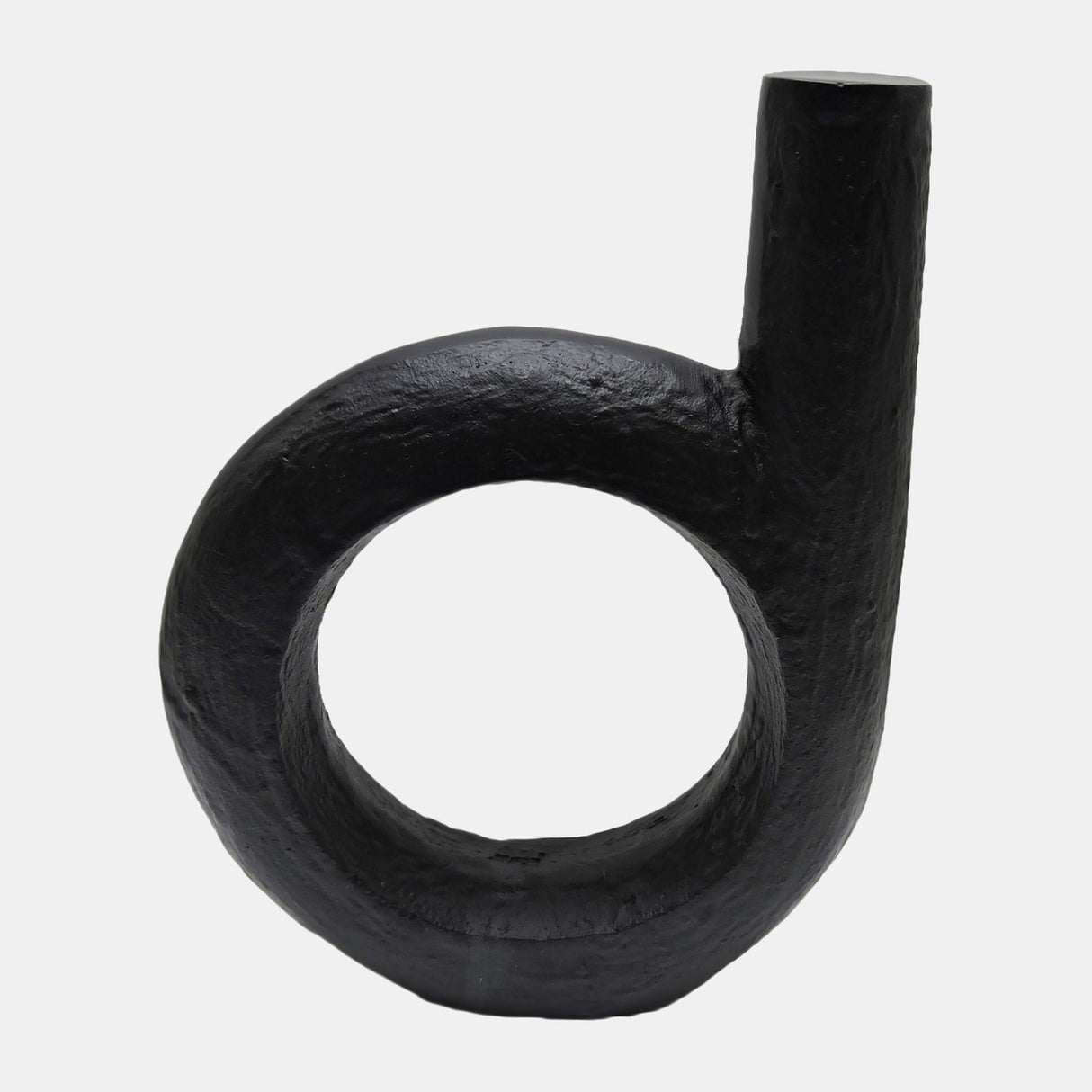 Metal, 12" Looped Sculpture, Black - 18929-02