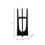 Metal, 12" Pillar Candle Holder, Black from Sagebrook Home - Luna Furniture