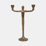 Metal, 15" 2 Taper Candelabra, Gold from Sagebrook Home - Luna Furniture