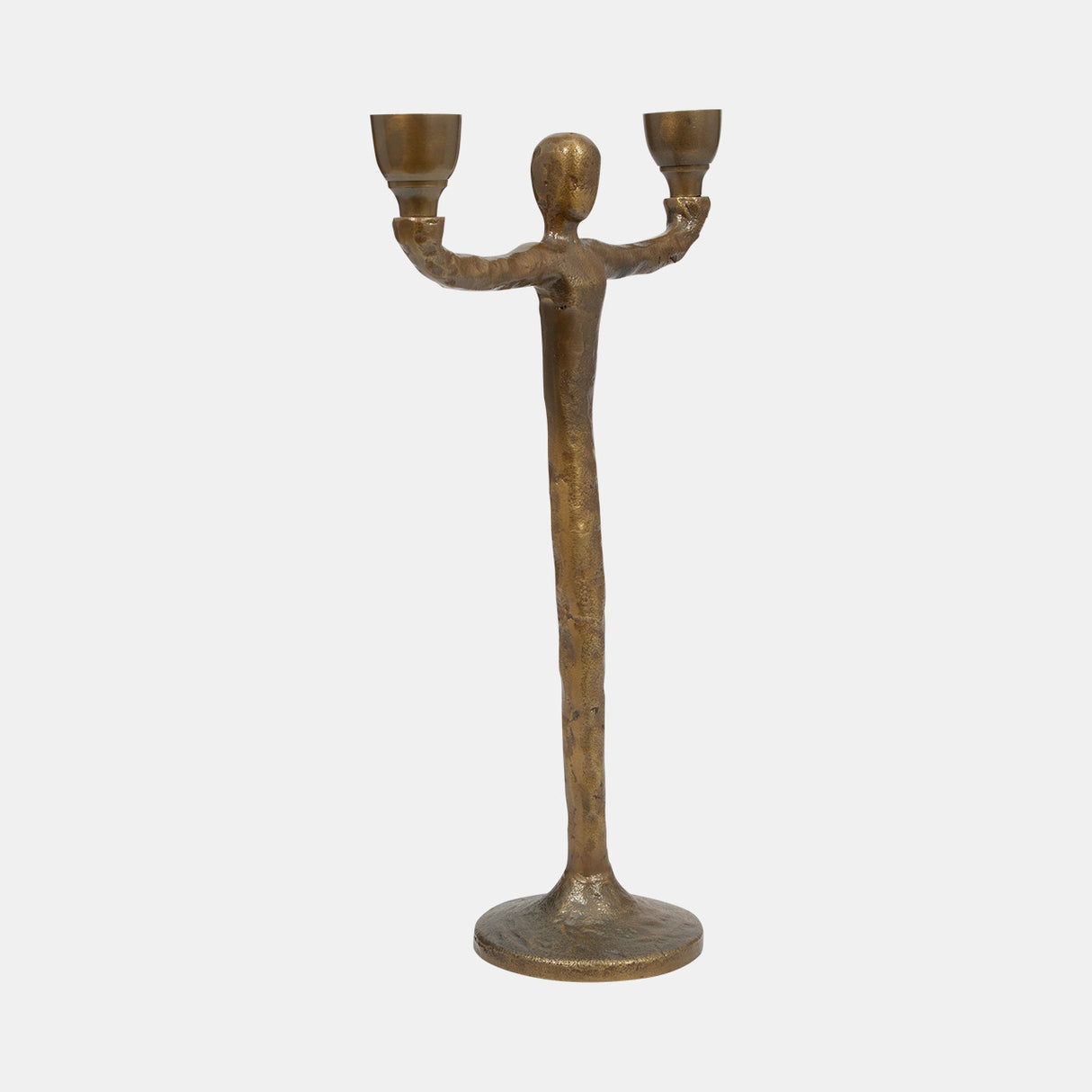 Metal, 15" 2 Taper Candelabra, Gold from Sagebrook Home - Luna Furniture