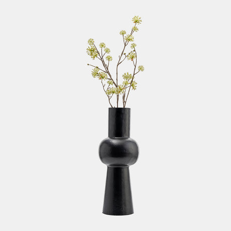 Metal,15"h, Mid Ellipsoid Vase,black from Sagebrook Home - Luna Furniture