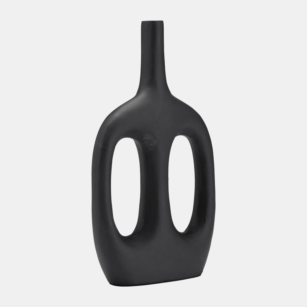 Metal,15", Hollow Handles Vase,black from Sagebrook Home - Luna Furniture