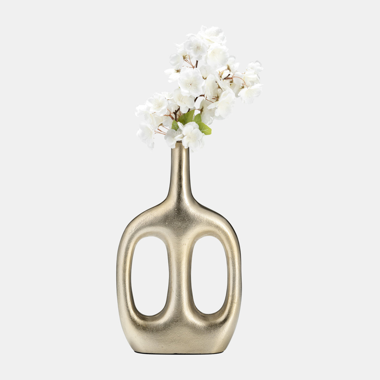 Metal,15" Hollow Handles Vase,champagne from Sagebrook Home - Luna Furniture